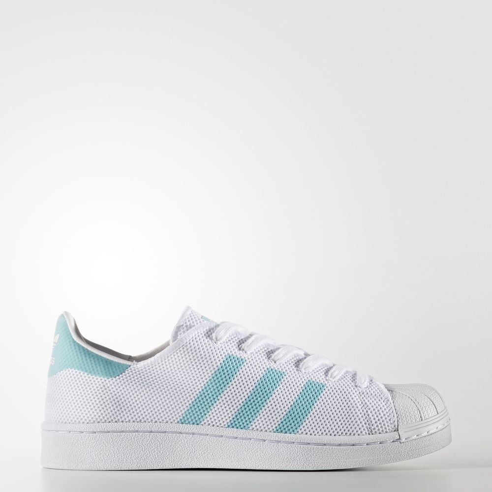 Adidas Superstar - Originals γυναικεια - Ασπρα/Μεντα,Μέγεθος: EU 36 – 54 2/3 (418BOEUF)